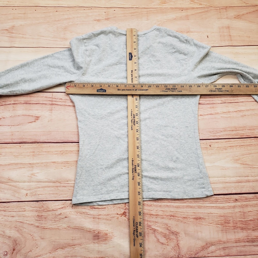 Abercrombie & Fitch Shirt Womens Medium Gray Long Sleeve Crewneck A&F Essentials - Picture 5 of 10